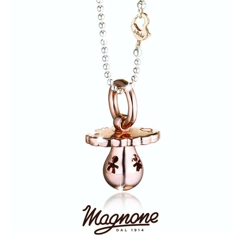 Ciondolo argento 925 placcato oro rosa, diamantino ct 0,01 catena argento &euro; 168,00