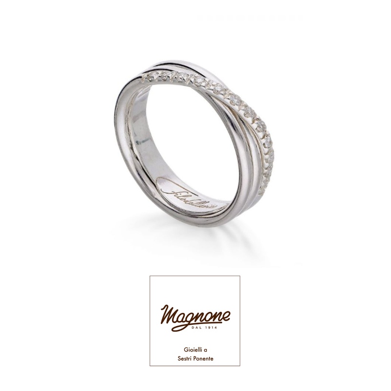 3 fili argento e diamanti bianchi ct 0,18 &euro; 570,00