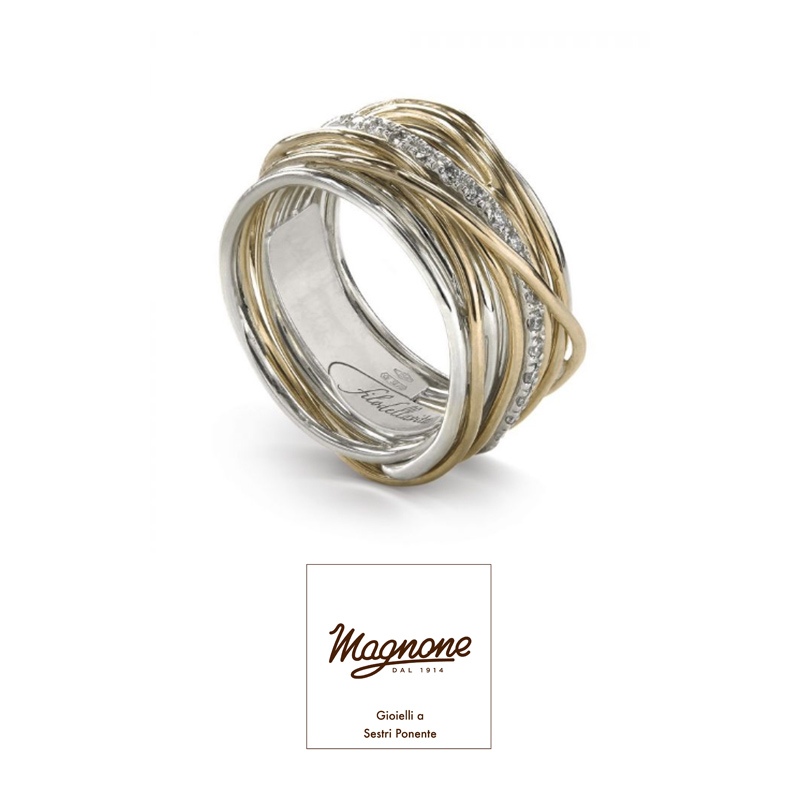 13 fili argento oro giallo diamanti bianchi &euro; 1.325,00