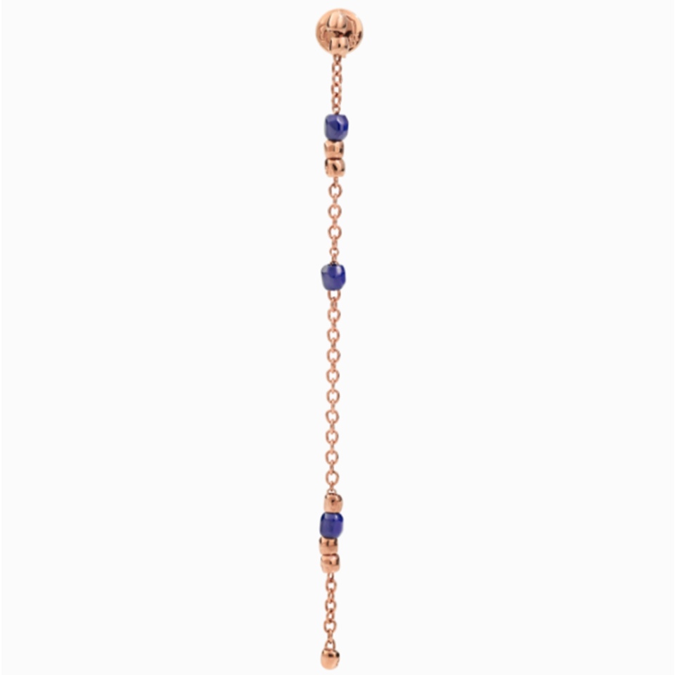 Orecchini mini Granelli oro rosa ceramica blu 1/2 paio &euro; 290