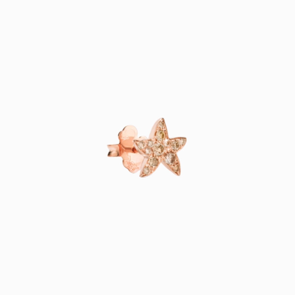 Orecchino Stellina prezioso diamanti brown &euro; 390