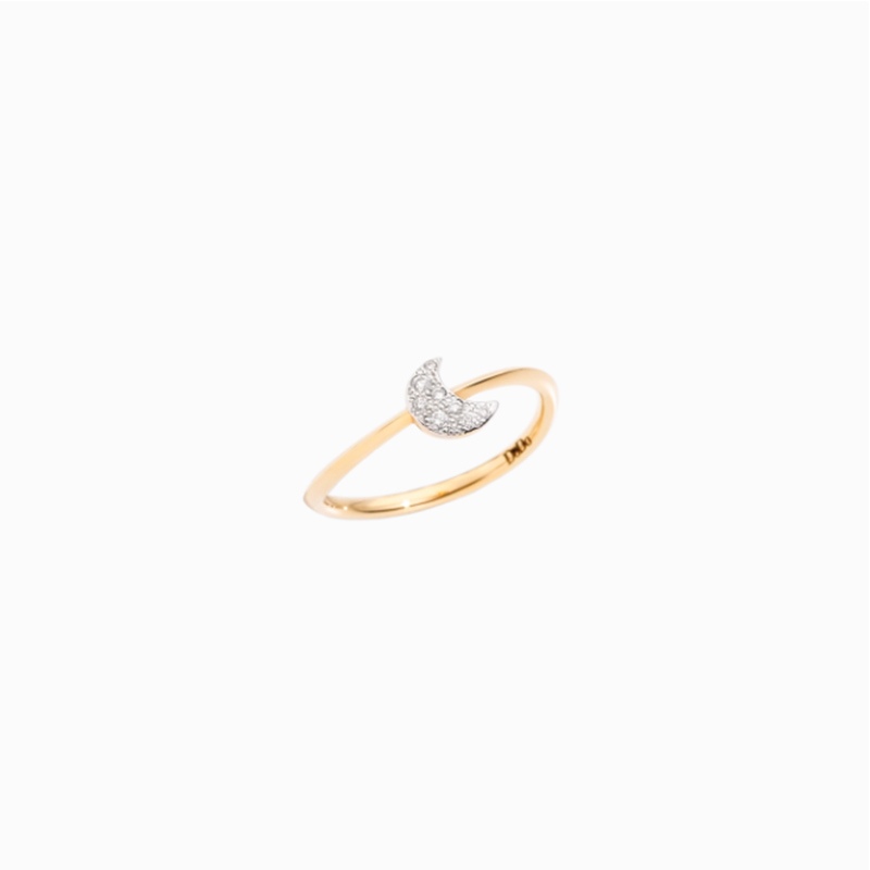 Anello Mini Luna - Oro giallo Diamanti Bianchi &euro; 610
