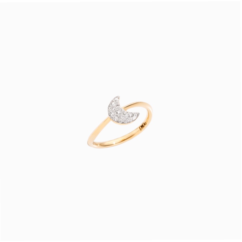 Anello Luna - Oro Giallo Diamanti Bianchi &euro; 990