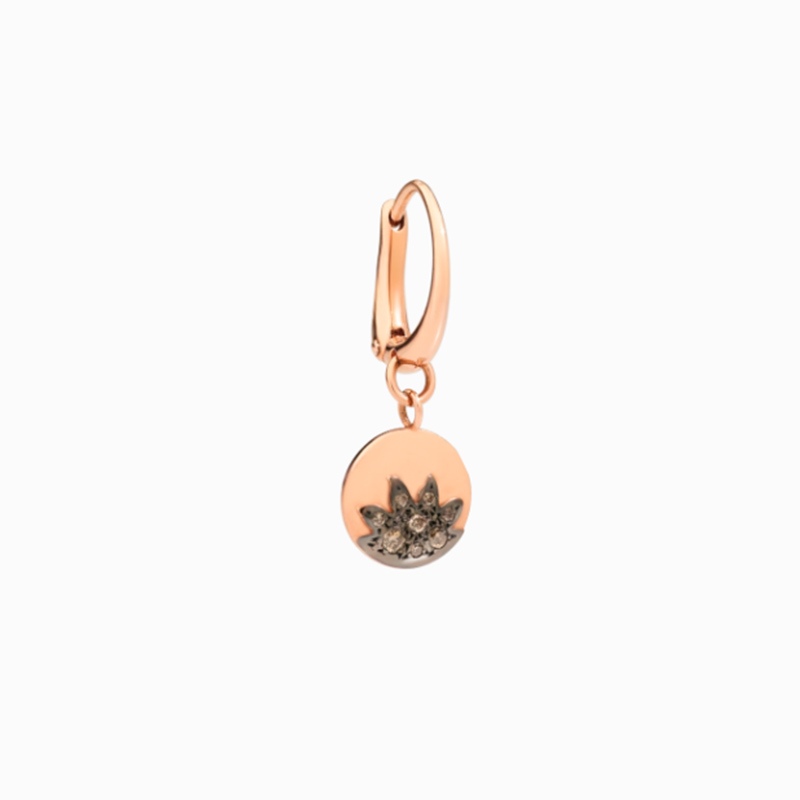 Orecchino Moon & SUn - Oro rosa Diamanti Brown &euro; 490