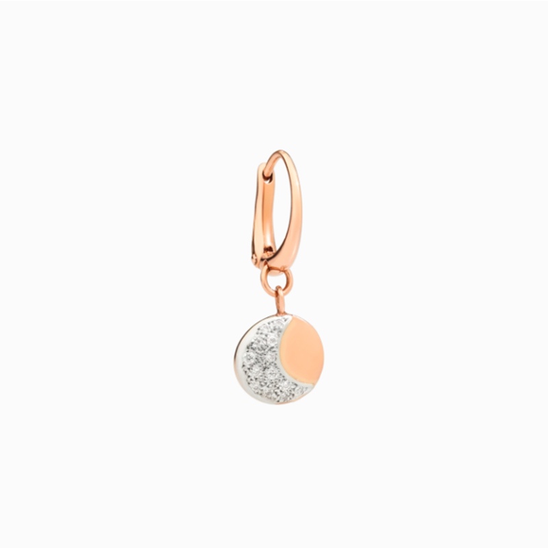 Orecchino Moon E Sun Oro rosa diamanti bianchi &euro; 590